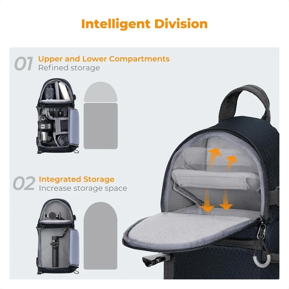 Camera Shoulder‎ Sling Bag K&F Concept DSLR Mirrorless Canon Nikon Sony Fuji DJI